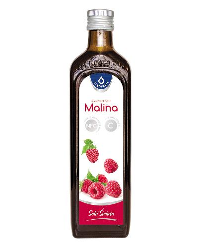 Oleofarm Sok Malina z witaminą C, 490 ml, cena, wskazania, właściwości