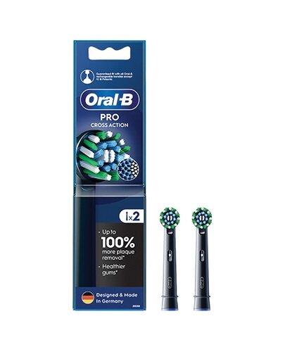 Oral-B Pro Cross Action Black Końcówki do szczoteczek elektrycznych, 2 sztuki