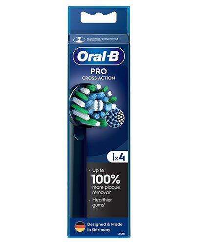 Oral-B Pro Cross Action Black Końcówki do szczoteczek elektrycznych, 4 sztuki