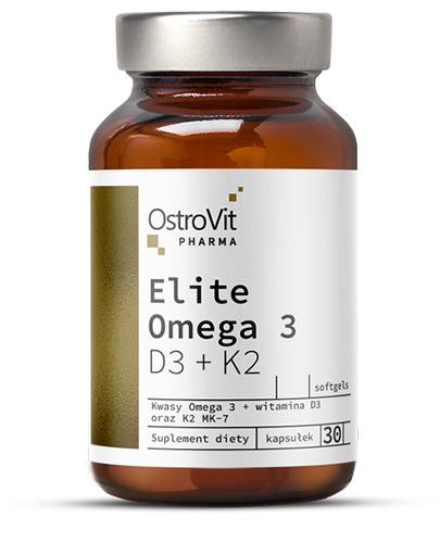 OstroVit Pharma Elite Omega 3 D3 + K2 - 30 kaps. - cena, opinie, właściwości