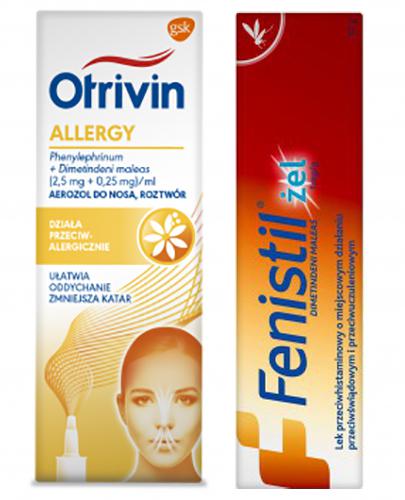 OTRIVIN ALLERGY Aerozol przeciw alergii, 15 ml + FENISTIL Żel na ukąszenia owadów, 30 g