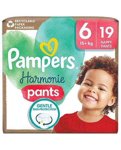 Pampers Harmonie Baby Pieluchomajtki, rozmiar 6 15kg+, 19 sztuk