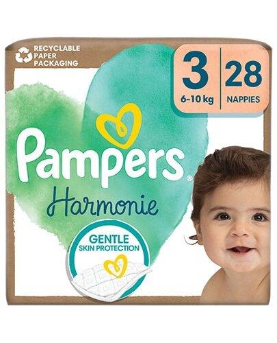 Pampers Harmonie Baby Pieluszki, rozmiar 3, 6 kg-10 kg, 28 sztuk