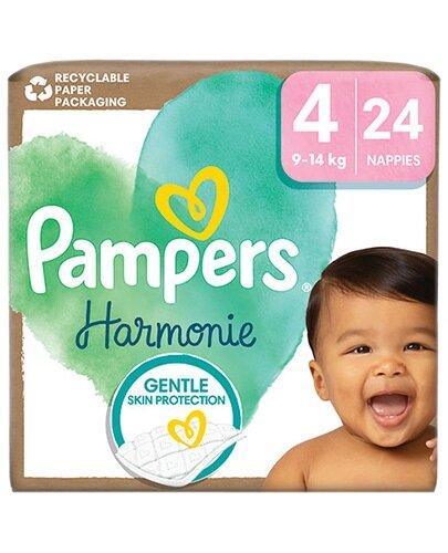 Pampers Harmonie Baby Pieluszki, rozmiar 4, 9kg-14kg, 24 sztuk