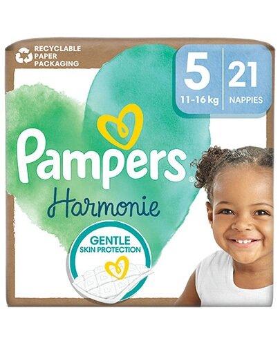 Pampers Harmonie Baby Pieluszki, rozmiar 5 11kg-16kg, 21 sztuk 