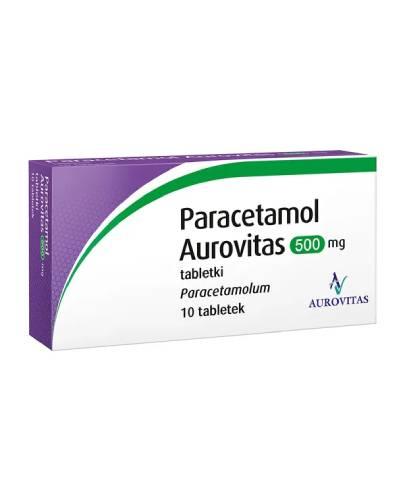 Paracetamol Aurovitas 500 mg, tabletki, 10 sztuk