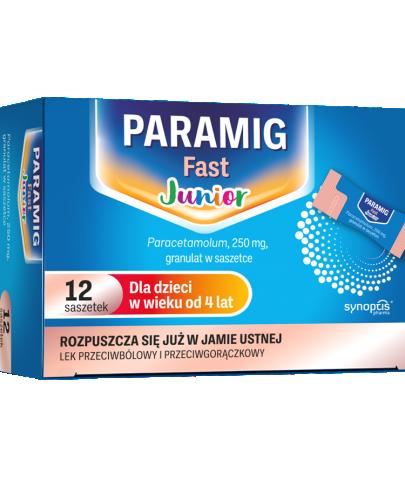 Paramig Fast Junior 250 mg, 12 saszetek