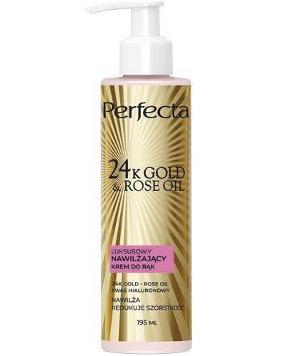 PERFECTA 24K Gold & Rose Oil Luksusowy nawilżający krem do rąk, 195 ml