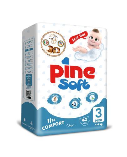 Pine Soft Pieluchy midi 3 (4-9 kg), 42 sztuki