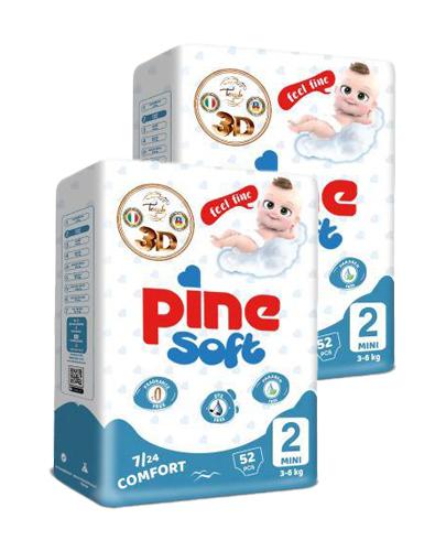 Pine Soft Pieluchy mini 2 (3-6 kg), 2x52 sztuki