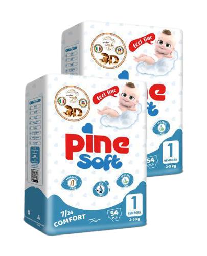 Pine Soft Pieluchy newborn 1 (2-5 kg), 2x54 sztuki