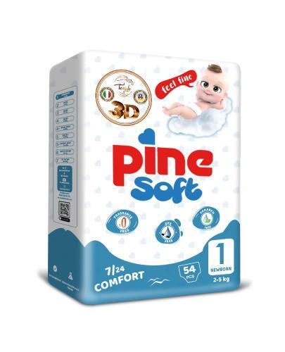 Pine Soft Pieluchy newborn 1 (2-5 kg), 54 sztuki