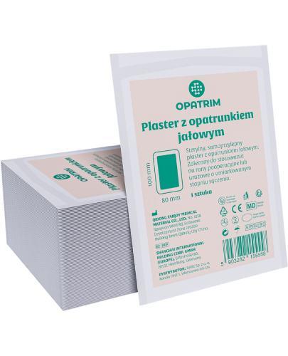 Opatrim Plaster z opatrunkiem jałowym 100 x 80 mm, 1 sztuka