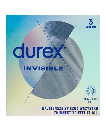 DUREX INVISIBLE Prezerwatywy dla większej bliskości - 3 szt. 