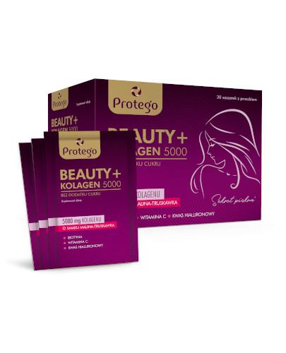 Protego Beauty + Kolagen 5000 o smaku malina-truskawka 30 saszetek