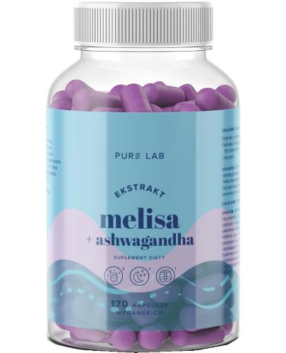 Pure Lab Ekstrakt Melisa 150 mg + Ashwagandha, 170 kapsułek