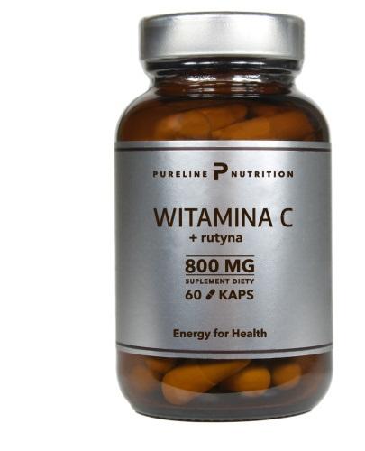 PURELINE NUTROTION Witamina C + Rutyna 800 mg, 60 kapsułek