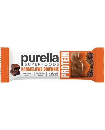 Purella Superfoods Protein bar baton proteinowy karmelowe brownie, 45g