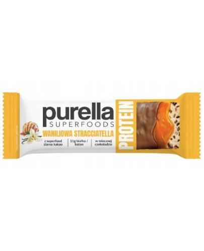 Purella Superfoods Protein bar baton proteinowy waniliowa straciatella, 45 g