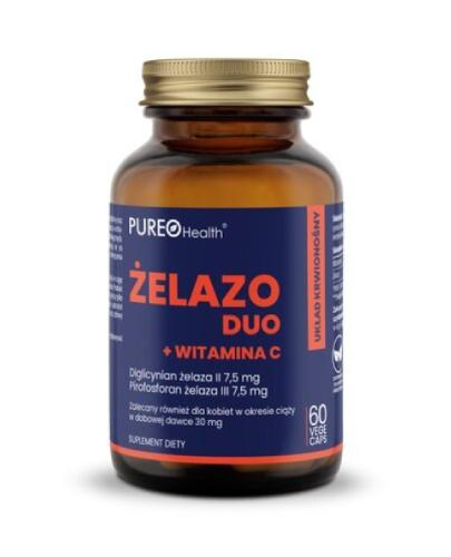 Pureo Health Żelazo Duo + Witamina C,60 kapsułek