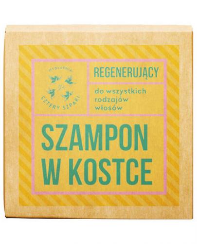 Mydlarnia Cztery Szpaki Regenerujący szampon w kostce Eukaliptus Cytrynowy, 75 g