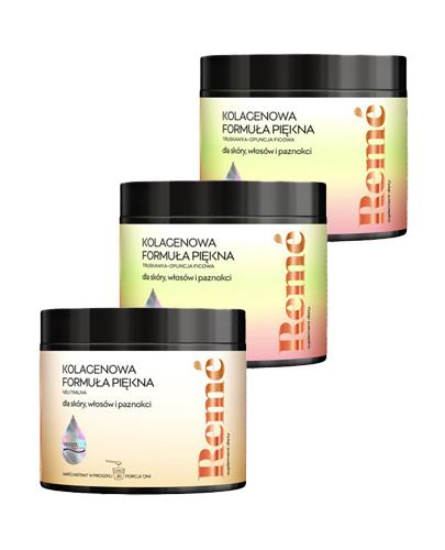 Reme Kolagenowa Formuła Piękna truskawka-opuncja figowa, 2 x 150 g + Reme Kolagenowa Formuła Piękna neutralna, 150 g