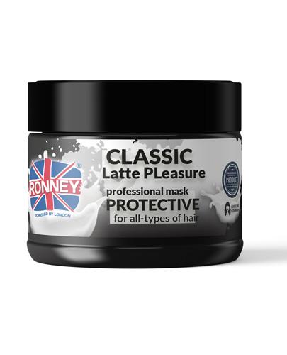 Ronney Professional Mask Classic Latte Pleasure Protective Maska ochronna do każdego rodzaju włosów, 300 ml