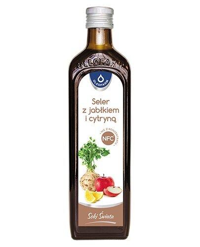 Oleofarm Seler z Jabłkiem i Cytryną 100% Sok owocowo-warzywny NFC, 490 ml