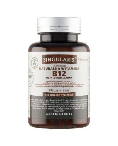 Singularis Superior Naturalna witamina B12 metylokobalamina 990 μg + 1 mg, 120 sztuk