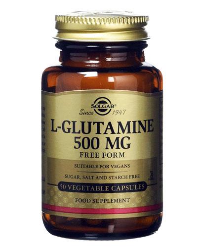 SOLGAR L-GLUTAMINA  500 mg - 50 kaps. - stres, uczucie niepokoju - cena, opinie, właściwości