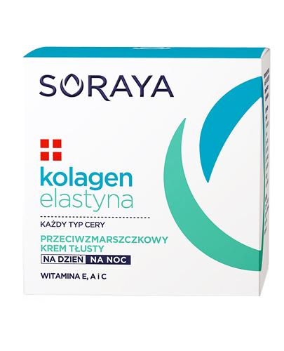 SORAYA KOLAGEN+ELASTYNA Przeciwzmarszczkowy krem tłusty, 50 ml