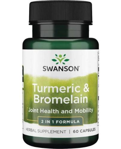 SWANSON Full Spectrum Turmeric & Bromelaina - 60 kaps.