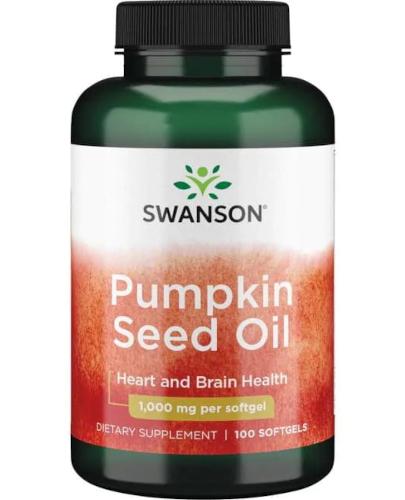 SWANSON Pumpkin Seed Oil 1000 mg - 100 kaps.