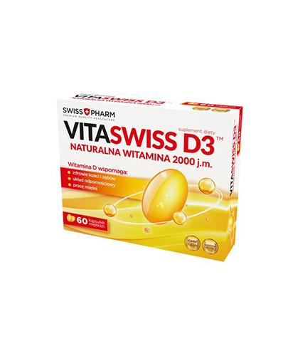 Swiss+Pharm Vitaswiss D3 Witamina D 2000 j.m. -  60 kaps. - cena, opinie, właściwości