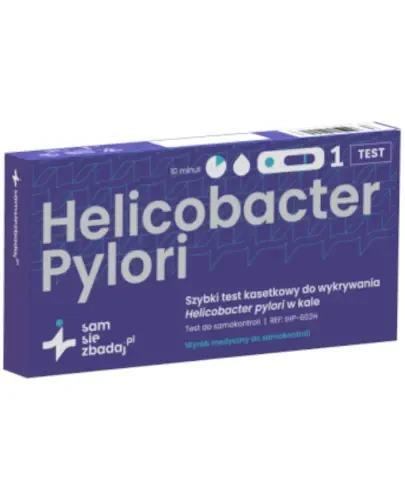 Szybki test kasetkowy do wykrywania Helicobacter pylori w kale, 1 sztuka