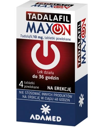 Tadalafil Maxon 10 mg, 4 tabletki powlekane