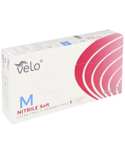 VELO SOFT Rękawice nitrylowe bezpudrowe rozmiar M, 100 sztuk