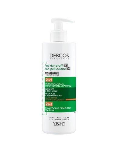 Vichy Dercos DS Szampon przeciwłupieżowy do każdego rodzaju włosów z odżywką 2w1, 390 ml