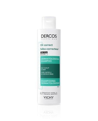 VICHY DERCOS OIL CORRECT Szampon normalizujący sebum, 200 ml