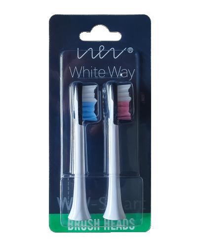 White Way WW-Smart Końcówki sonicznej szczoteczki do zębów, białe, 2 sztuki