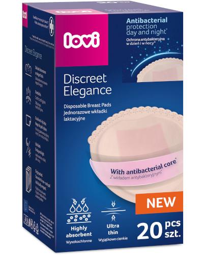 Lovi Discreet Elegance antybakteryjne jednorazowe wkładki laktacyjne beżowe 20 sztuk