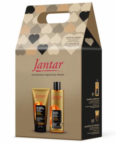 Zestaw Jantar do laminacji włosów Szampon 300 ml + Galaretka 150 ml