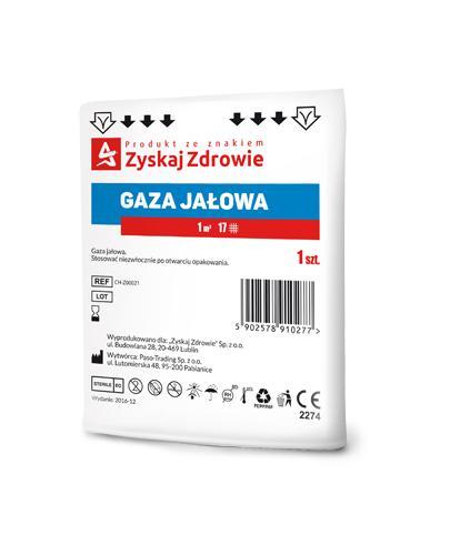 Zyskaj Zdrowie Gaza jałowa 17 nitkowa 1 m2, 1 sztuka